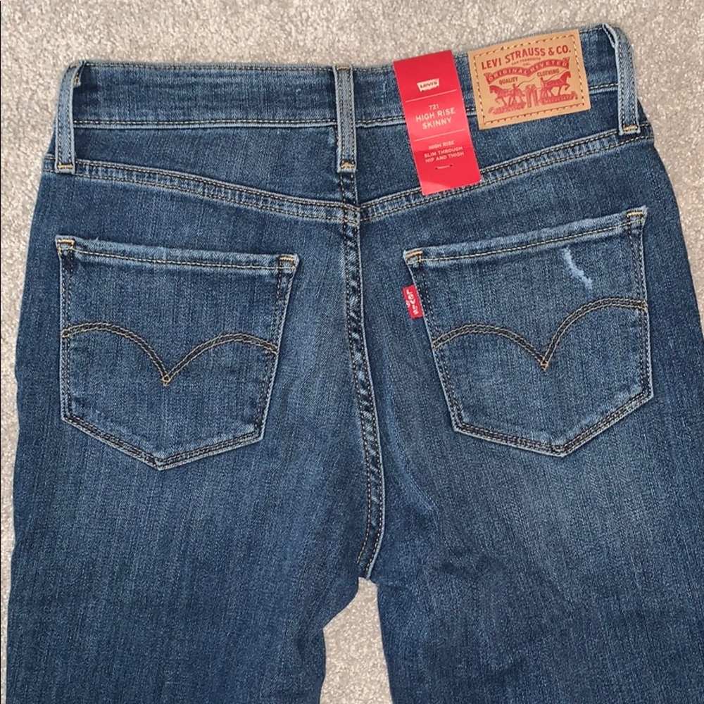 High rise skinny Levi jeans